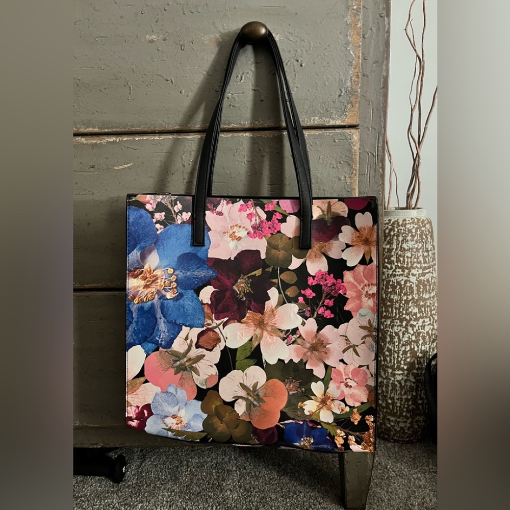 Ted Baker London Floral Tote with Black Handles